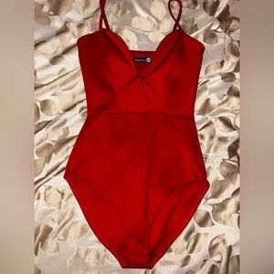 Boohoo Vibrant Red Bodysuit